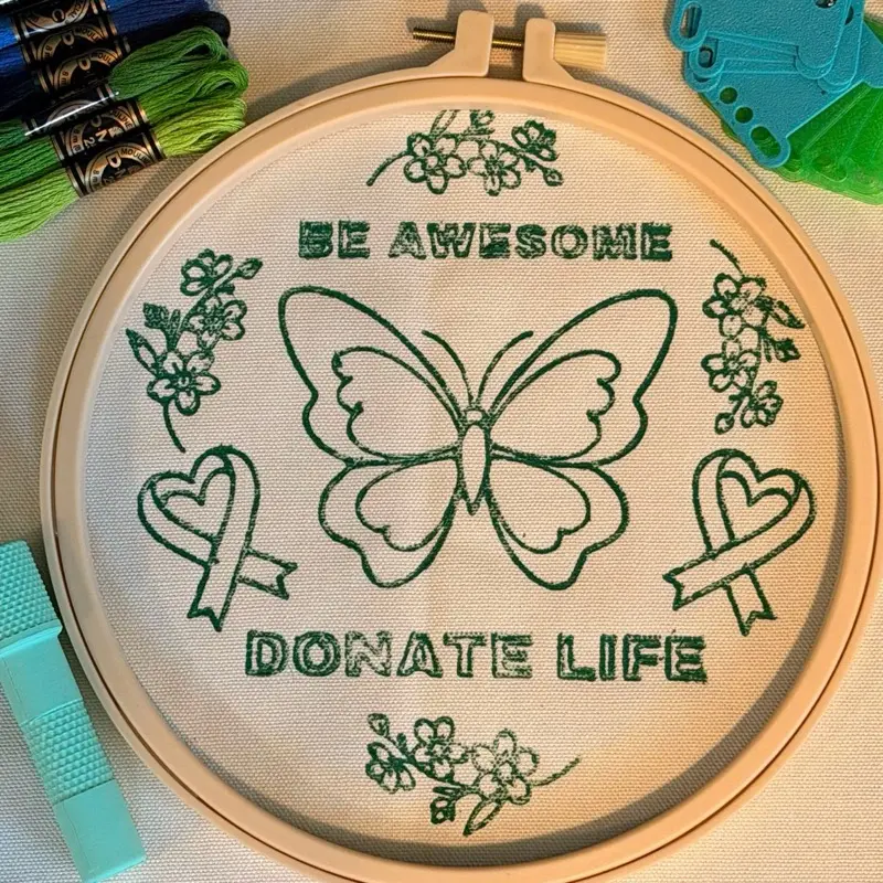 Donate Life Embroidery Kit Donate Life Embroidery Kit