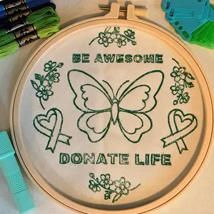 Donate Life Embroidery Kit