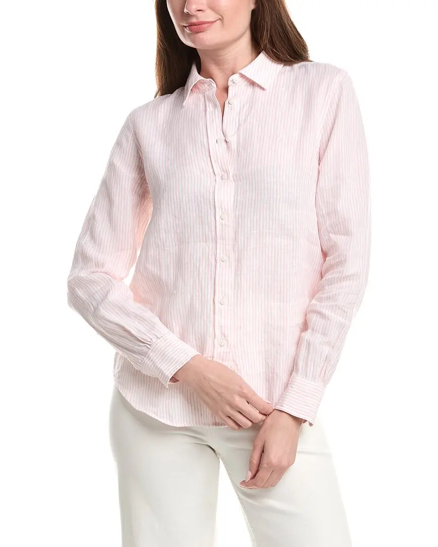 Brooks Brothers Yarn Dye Stripe Linen Classic Shirt