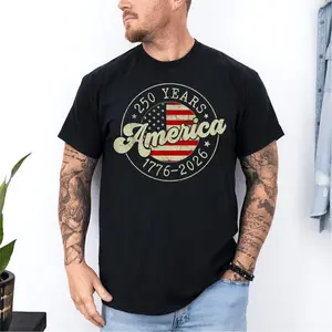 🇺🇸🎉 [Graphic Tee] 250 Years America 250th Anniversary T-Shirt| We The People Patriotic Retro Design| Perfect for 4th of July Independence Day| USA Flag T-shirt| Celebrating 250 Years of Freedom