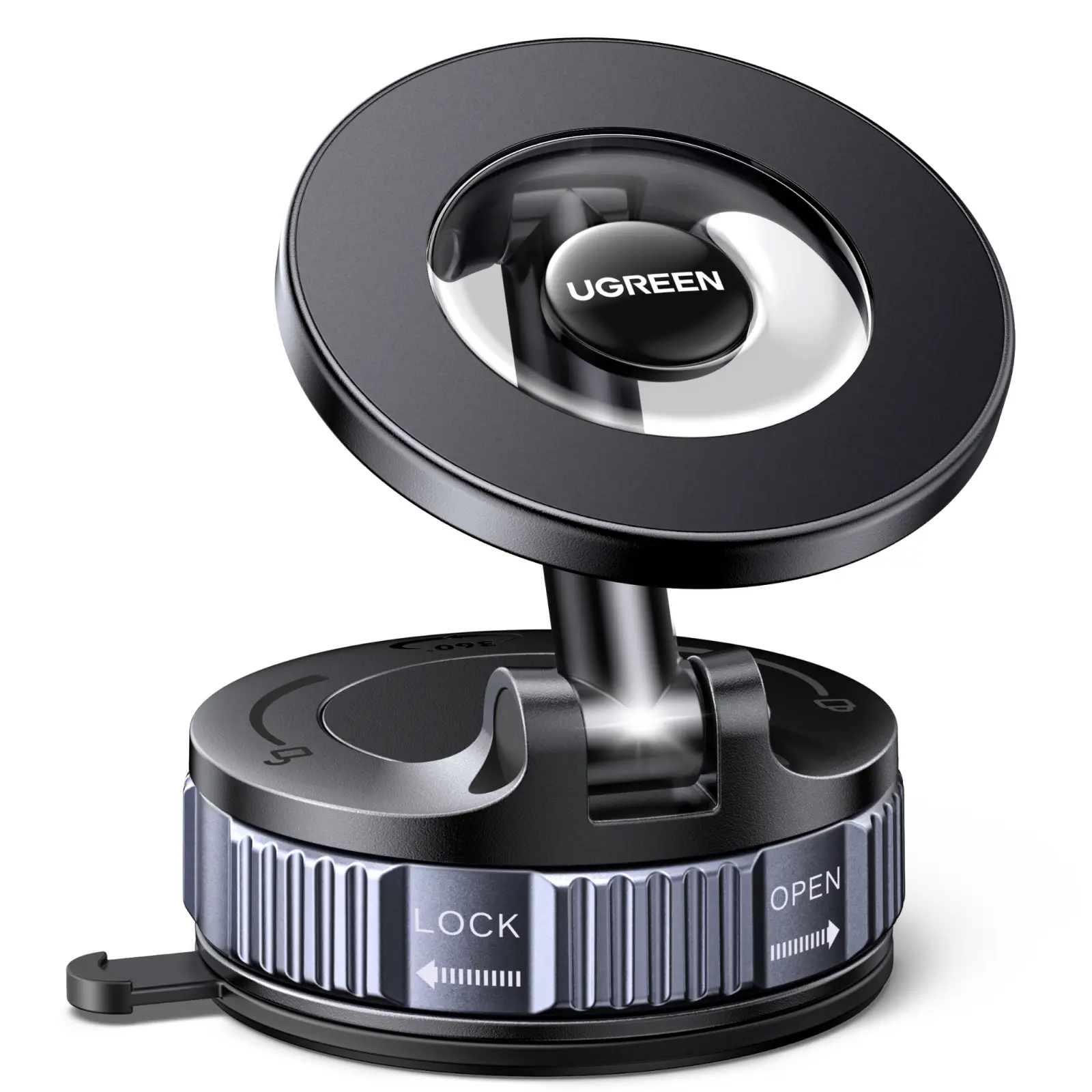 UGREEN Car Phone Mount for MagSafe [22xN52 & 80 LBS] 3600gf Magnetic Phone Holder Vacuum Suction with 360°Rotatable Dashboard Windshield Compatible with iPhone 17 16 15 14 13 12 Plus Pro Max Series