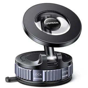 UGREEN Car Phone Mount for MagSafe [22xN52 & 80 LBS] 3600gf Magnetic Phone Holder Vacuum Suction with 360°Rotatable Dashboard Windshield Compatible with iPhone 17 16 15 14 13 12 Plus Pro Max Series