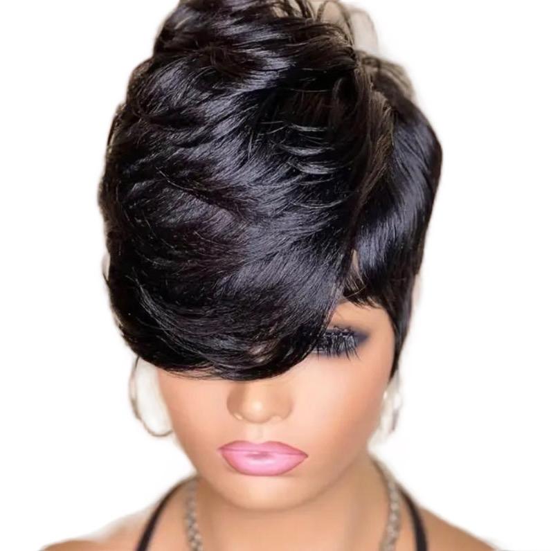 Pixie Cut Human Hair Wig - Natural and Realistic-Looking