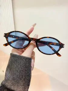Unisex Y2K Oval Frame Glasses, Unisex Design Boho Style Decorative Lenses, Durable Streetwear Accessory, Perfect for Parties & Beach Holidays