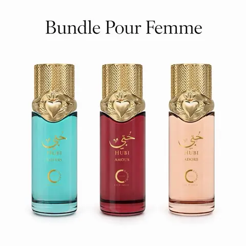 Hubi Bundle | Hubi Adore | Hubi Amour | Hubi Lovers - 3.4 oz Pour Femme Edp By Camara Perfumes