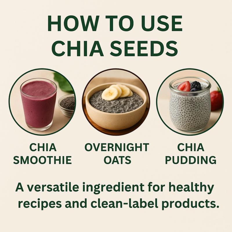 Spicy Pantry Chia Seeds, Whole Black Chia Seeds for Smoothies, Baking, Puddings & Toppings, Non-GMO Pantry Staple