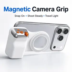 XRDKJ Compact Magnetic Smartphone Camera Grip - Strong Magnetic Handheld Handle, Cellphone Camera Accessory for Vlogging, Outdoor Sports, Steady Shots