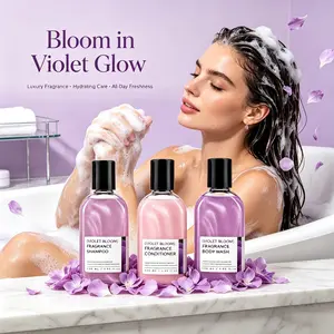 Purple-themed Hair Care Trio: Gentle Cleansing & Nourishing Formulas for Soft, Healthy Hair & Skin