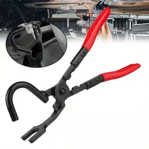 Heavy-Duty Exhaust Hanger Removal Pliers - Effortlessly Remove Rubber Brackets from Exhaust Systems, Saves Time & Effort on Repairs,Master Tight Spaces: 25° Offset Exhaust Hanger Pliers with Non-Slip Grip for Optimal Leverage