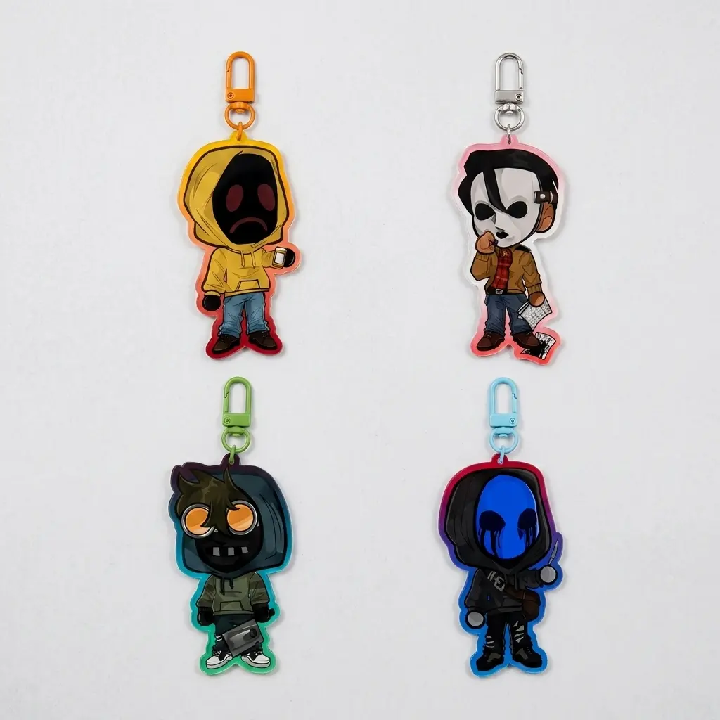 Eyeless Jack, Ticci Toby, Masky, Hoodie Creepypasta Keychain