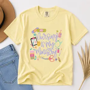 Comfort Colors Nursing Is My Ministry Shirt, Nurse Life Tee, School Nurses T-shirt, Faith Gift for Nurse, Healthcare Worker Gift, Teacher Gift - TrendWear USA
