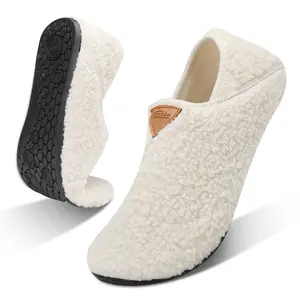 Teddy Fleece House Slippers ,  Lightweight Warm Plush Lined Indoor Outdoor Slippers, Multi Occasion Bedroom Office Yoga Daily Wear Home Shoes