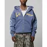 Loiter Solar Zip Hoodie Blue