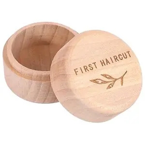 Minimalist Wooden Baby Keepsake Box for Hair, Preserve Newborn Precious Memories