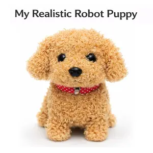 Realistic Robotic Dog Plush Toy, Interactive Walking, Barking & Wagging Tail, Smart Pet Toy for Kids, Perfect Christmas Gift