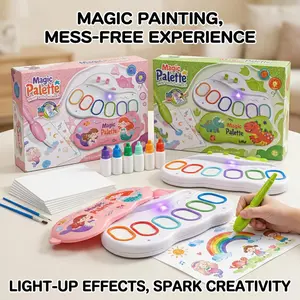 Kids Mess-Free Drawing Paint Palette Toy,Non-Toxic Skin & Clothes Safe Water Painting Set, Educational Learning Art Kit Perfect for Home School Use, Creative Sensory Toy Birthday Gift for Boys Girls
