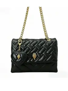 2 Piece Set 2026 New Rhombus Chain Crossbody Bag, Women's Luxury Single Shoulder Bag, Heart Shape Wallet, Designer Style Female Bags, Quilted Shoulder Crossbody