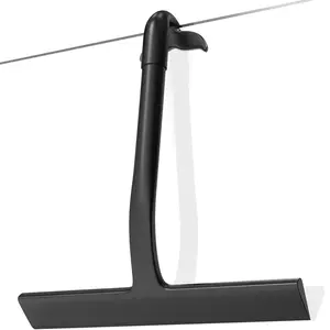 Shower Squeegee for Glass Doors, All-One-Piece Silicone with Built-in Hook Design for Easy Hanging, Household Window Mirror Squeegee for Bathroom, Glass, Kitchen, Tile Wall, Car