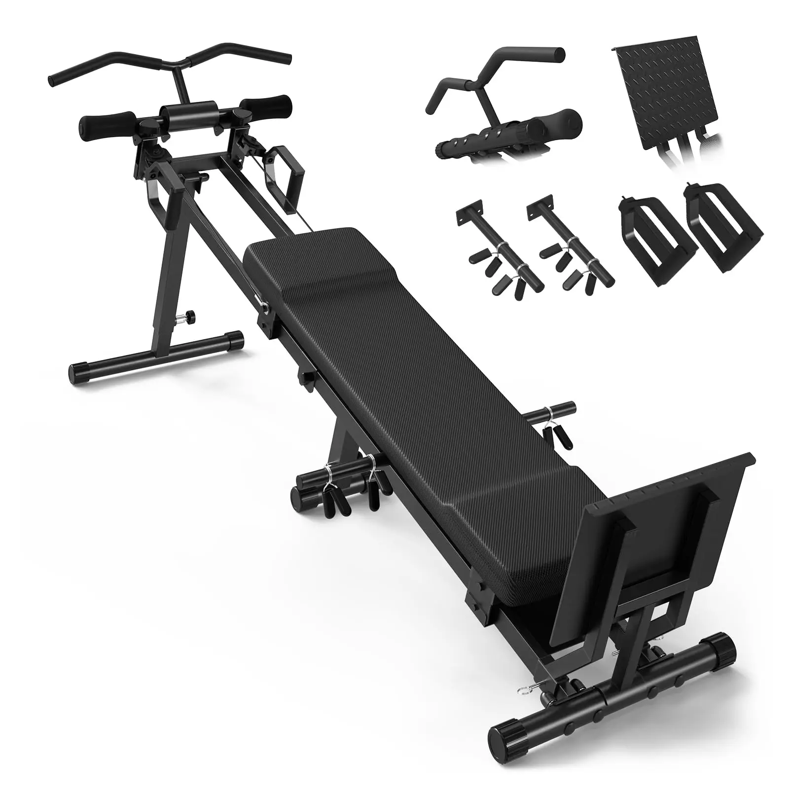 Total Home Gym with Detachable Footplate,Swing Attachment and Weight Holder,Versatile Total Body Training Machine for Home Gym Workout Multifunctional Fitness Equipment