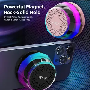 Portable Mini Bluetooth Speaker with Magnetic Phone Stand, Wireless Speaker with 12 Hours Playtime, Connects to Smartphone & PC, Ideal for Party, Picnic, Gathering, Home, Gaming and Outdoor Activities Audio