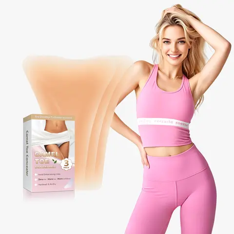 IntiBrefs Women's Camel Toe Concealer Inserts (3-Pack, Beige) - High-Grade Silicone Bras Pad, Bra Accessory, Grippy, Smooth, Hand Washable, Avoid Embarrassing Lines, Covers Femininity Line, Extra Layer of Coverage, Moves With You, For Thongs, Active Women