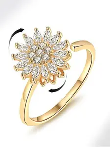 2026 Sunflower Series Adjustable Open Ring, Durable Non-Fading Design, Versatile Jewelry for All Occasions, Trendy Accessory for Women