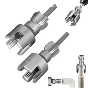 2pcs Integrated Internal & External Pipe Threading Tool PVC Pipe Threader Kit 3/4" & 1/2" Sizes Cutting