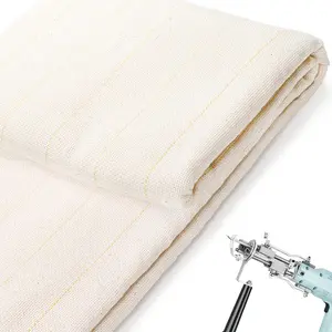 Primary Tufting Cloth for Rug Tufting, 83" x 79" Large Overlocking Monks Cloth with Marked Lines, Rug Backing Fabric for Cut/Loop Pile Tufting Gun, Punch Needle