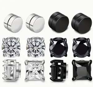 Comfort Earrings Magnetic Suction Set Ear Clip - Simple Non Perforated False Earrings for Daily Wear with Minimalist Design and Fashionable Styling