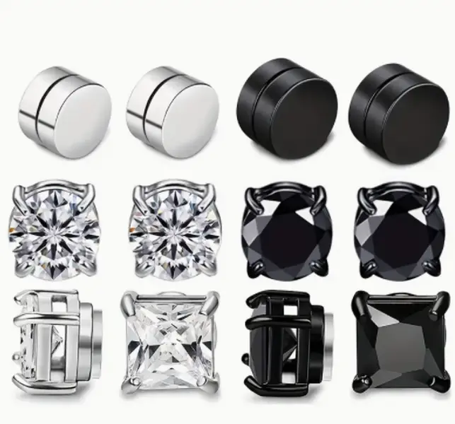 Comfort Earrings Magnetic Suction Set Ear Clip - Simple Non Perforated False Earrings for Daily Wear with Minimalist Design and Fashionable Styling Ear Studs