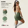 Hijesse Women's Micro Skort Ultimate High Waist Ribbed Seamless Winter Hip Skirt for Gym Tennis Golf High Stretch Athletic Skorts Winter Clothes for Women Indoor Outdoor Casual Wear
