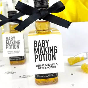 Baby Making Potion Tags Baby Shower Tags Mini Liquor Favors