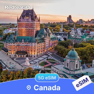 RedteaGO Canada eSIM Unlimited Data 5G | Instant Activation | Travel SIM Card for iPhone & Android