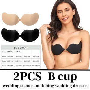 Sticky Bra Backless Adhesive Strapless Invisible Push Up Stick on Bras for Women Dresses 2 Pair Reusable Nipple Cover Automotive & Motorcycle