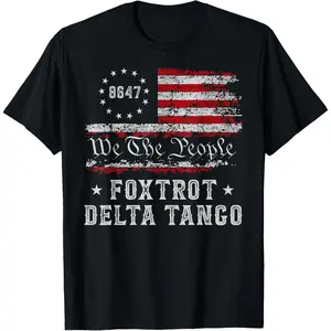 8647 Foxtrots Deltas Tangos Impeach 47 86 47 Flag T-Shirt