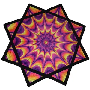 UV atmosphere dapo star outdoor sports flowstar double-sided purple printing Tapestry Room Decor Tapestry Wall Hanging Modern Stripe Design Light