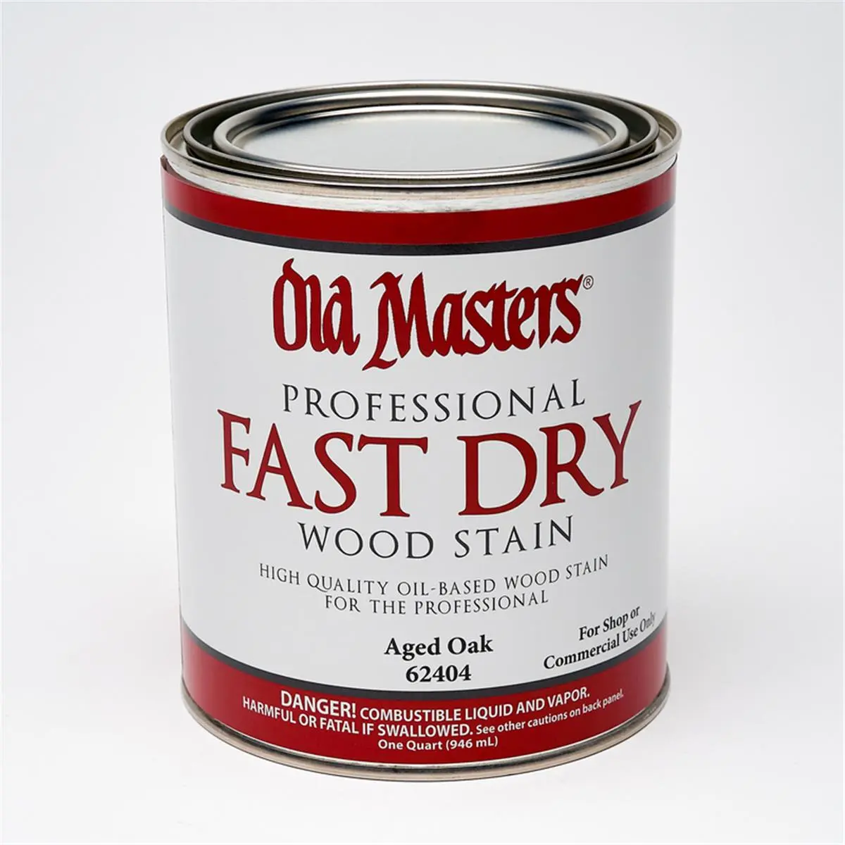 Old Masters Professional Semi-Transparent Aged Oak Oil-Based Fast-Dry Indoor Wood Stain for Car Paint Care - 1 Qt, 125 Sq Ft Coverage, Case of 4