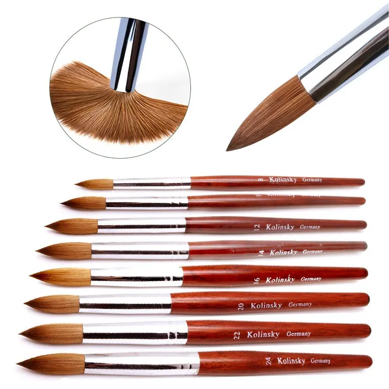 Kolinsky Wood Handle Acrylic Nail Brush Gel Nail Art Kolinsky Wood Handle Acrylic Nail Brush Gel Nail Art