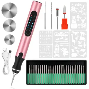 Must-Have Mini Cordless Electric Drill Pen for Resin Art Jewelry Making DIY Customization 3-Speed Engraving Kit with 30 Bits Portable Hand Drill for Crafts Plastic Wood and Metal Polish