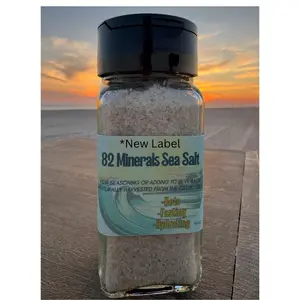 82 Minerals French Grey Sea Salt | Premium Hand-Harvested Sel Gris | 4 oz Coarse Mineral & Electrolyte Finishing Salt