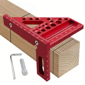 3D Multi-Angle Carpenter Square Scriber, High-Precision Measuring Ruler, Woodworking Protractor for Carpenters, Construction, Craftsmen, DIY