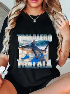 100% Cotton Tralalero Tralala Bootleg Brainrot Italian Brainrot Meme T-Shirt