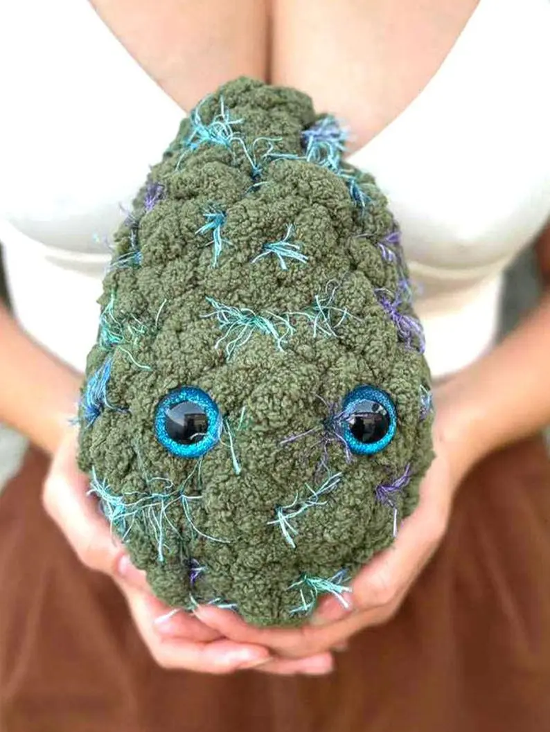 Handmade Crochet Moss Plush | Cute Forest Amigurumi Plush Toy | Kawaii Nature Decor | Unique Gift for Plant Lovers