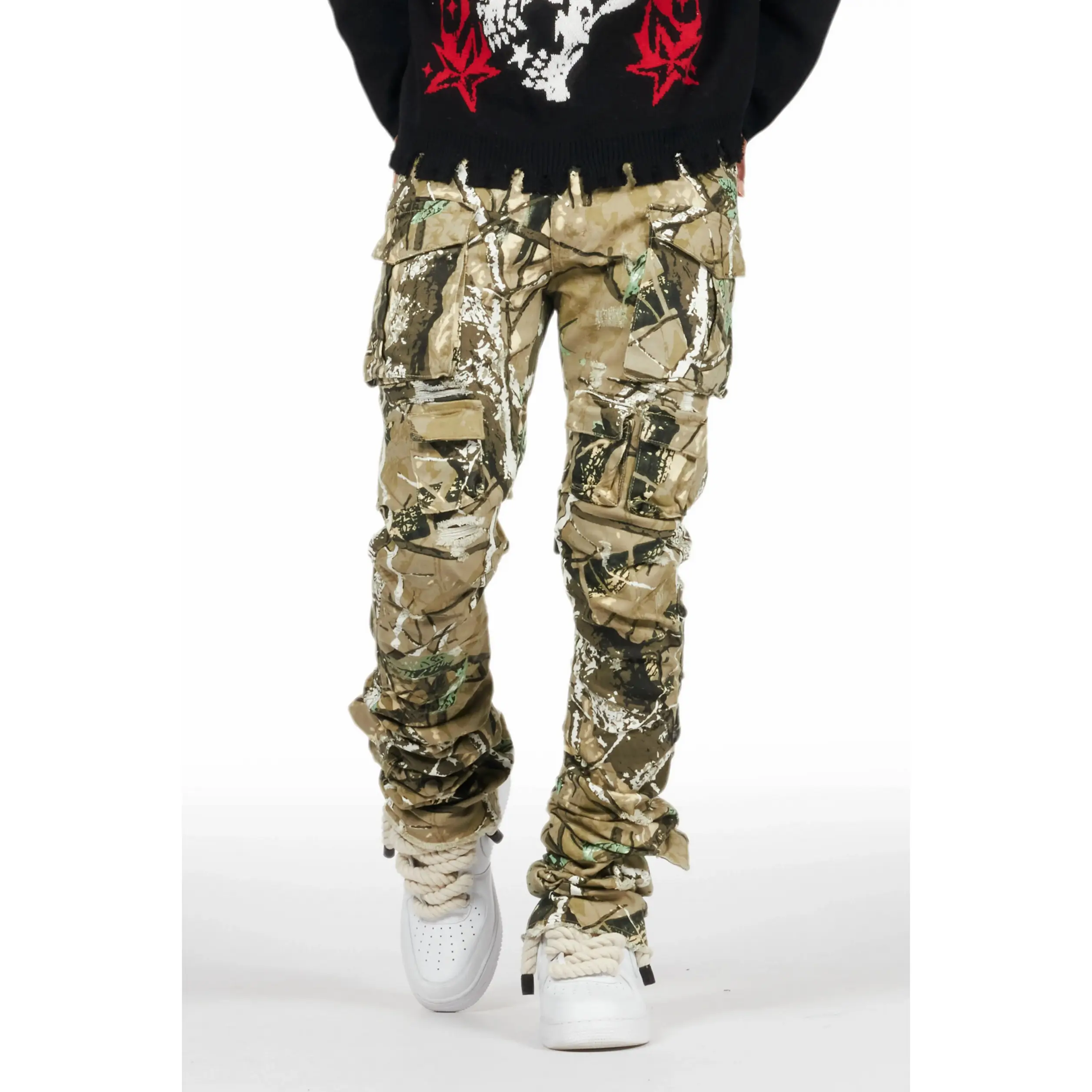 Gentry Tree Camo Stacked Flare Jean Gentry Tree Camo Stacked Flare Jean
