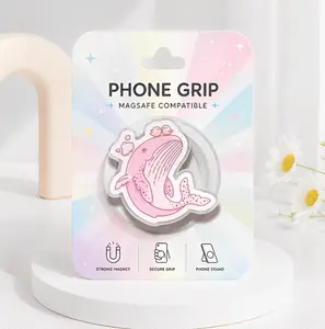 Dreamy Ocean Creature MagSafe Phone Grip, Cute Sea Life Magnetic Phone Holder, Kawaii Whale Acrylic Phone Accessory, Cute Animals Pop Socket, Girly Gift Idea
