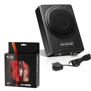 BOSS ELITE 8" Powered Car Subwoofer and SOUNDSTORM AKS8 8 Gauge Car Amplifier