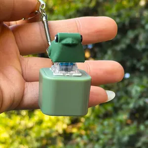 Cute Frog Croaking Rechargeable Keychain Toy - Realistic Sound Fidget Toy, Creative Pendant Stress Relief Keychain Fashion Decoration