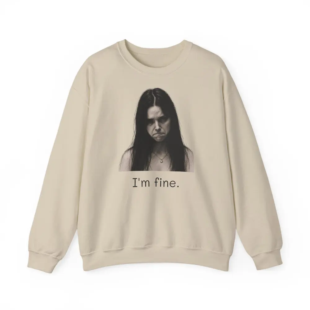 Im Fine Sweatshirt Dark Humor Crewneck Moody Aesthetic Gothic Graphic Sweatshirt Introvert Gift