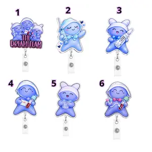 Balloon Glove Badge Reel – Cute Healthcare Badge Holder, Fun Hospital Work ID Reel, Gift for RT