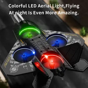 RC Plane Remote Control Glider Airplanes 2.4 GHZ 2 Channels Easy to Fly RC Fighter with Automatic Balance Gyro for Adults Kids Beginners Dual Camera Drone Features One Key Takeoff Landing Obstacle Avoidance Auto Follow Modular Battery Gift Idea